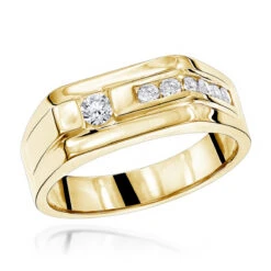 14K White Gold Men's Diamond Wedding Band 0.45ct 8.1mm -Its Hot Jewelry Shop 14k gold mens diamond wedding band 045ct p 25557 ye