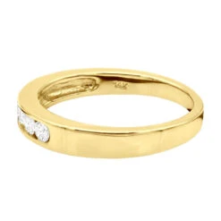 14K Yellow Gold Men's Diamond Wedding Band 0.60ct 14 14K Yellow Gold Men's Diamond Wedding Band 0.60ct -Its Hot Jewelry Shop 14k gold mens diamond wedding band 060ct p 25612 backye
