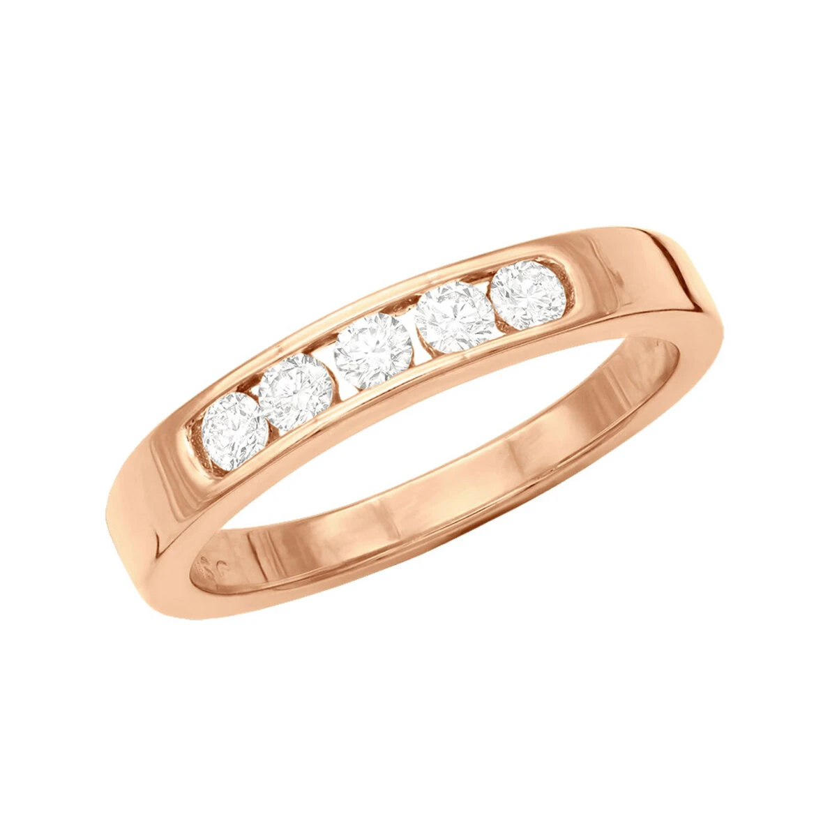 14K Yellow Gold Men's Diamond Wedding Band 0.60ct 5 14K Yellow Gold Men's Diamond Wedding Band 0.60ct - Image 3