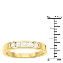14K Yellow Gold Men's Diamond Wedding Band 0.60ct 17 14K Yellow Gold Men's Diamond Wedding Band 0.60ct -Its Hot Jewelry Shop 14k gold mens diamond wedding band 060ct p 25612 rulerye