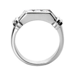 14K White Gold Men's Diamond Wedding Band 0.75ct 5.9mm -Its Hot Jewelry Shop 14k gold mens diamond wedding band 075ct p 25608 back white 20220426