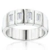 Unique 14K White Gold Men's Diamond Wedding Band By Luxurman 0.8ct 1 Unique 14K White Gold Men's Diamond Wedding Band By Luxurman 0.8ct -Its Hot Jewelry Shop 14k gold mens diamond wedding band 080ct p 27615 wh