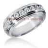 14K White Gold Men's Diamond Wedding Band 0.84ct 7.6mm -Its Hot Jewelry Shop 14k gold mens diamond wedding band 084ct p 27500