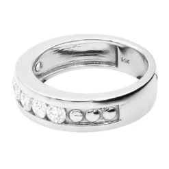 14K White Gold Men's Diamond Wedding Band 1.05ct 6.3mm 13 14K White Gold Men's Diamond Wedding Band 1.05ct 6.3mm -Its Hot Jewelry Shop 14k gold mens diamond wedding band 105ct p 27589 back white