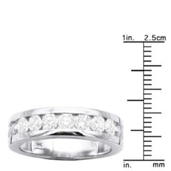 14K White Gold Men's Diamond Wedding Band 1.05ct 6.3mm 17 14K White Gold Men's Diamond Wedding Band 1.05ct 6.3mm -Its Hot Jewelry Shop 14k gold mens diamond wedding band 105ct p 27589 ruler white