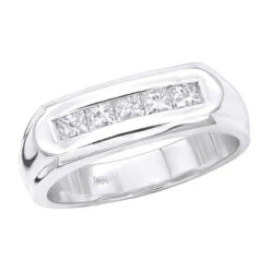 14K Yellow Gold Men's Diamond Wedding Band 1ct 7.4mm -Its Hot Jewelry Shop 14k gold mens diamond wedding band 1ct p 27601 wh