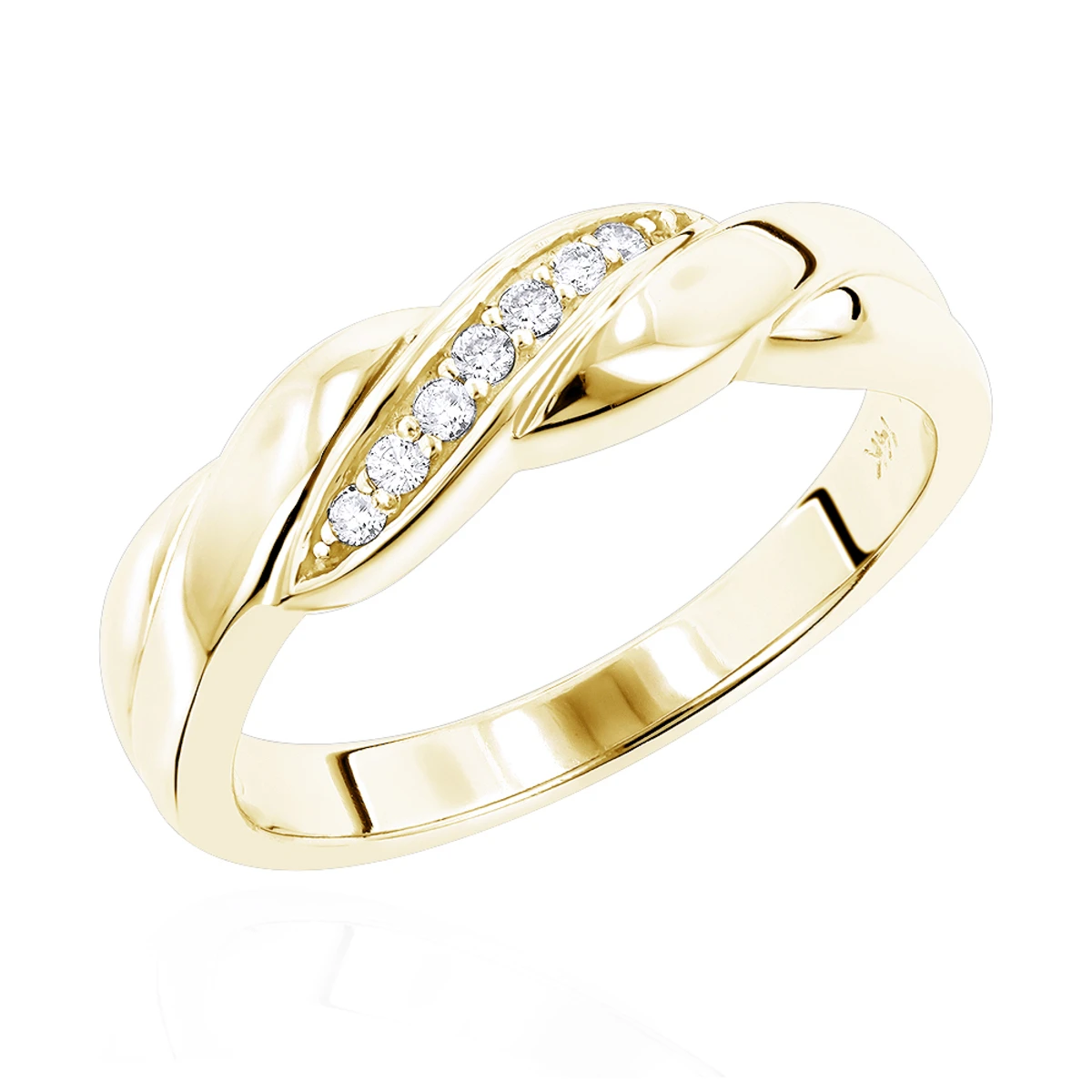 14K White Gold Men's Diamond Wedding Ring 0.11ct 4 14K White Gold Men's Diamond Wedding Ring 0.11ct - Image 2