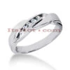 Affordable 14K White Gold Men's Diamond Wedding Ring 0.12ct 5 Stone 1 Affordable 14K White Gold Men's Diamond Wedding Ring 0.12ct 5 Stone -Its Hot Jewelry Shop 14k gold mens diamond wedding ring 012ct p 27488