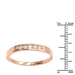 14K Rose Gold Men's Diamond Wedding Ring 0.15ct 5 Stone -Its Hot Jewelry Shop 14k gold mens diamond wedding ring 015ct p 35165 rulerro