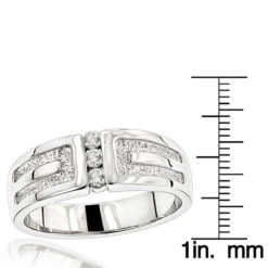 14K White Gold Men's Diamond Wedding Ring 0.24ct 8.7mm 13 14K White Gold Men's Diamond Wedding Ring 0.24ct 8.7mm -Its Hot Jewelry Shop 14k gold mens diamond wedding ring 024ct p 27635 rulerwh