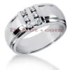 14K White Gold Men's Diamond Wedding Ring 0.30ct 8.9mm -Its Hot Jewelry Shop 14k gold mens diamond wedding ring 030ct p 27480