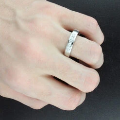 14K White Gold Men's Diamond Wedding Ring 0.30ct 4.9mm 8 14K White Gold Men's Diamond Wedding Ring 0.30ct 4.9mm -Its Hot Jewelry Shop 14k gold mens diamond wedding ring 030ct p 27661bod