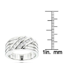14K White Gold Men's Diamond Wedding Ring 0.48ct 13 14K White Gold Men's Diamond Wedding Ring 0.48ct -Its Hot Jewelry Shop 14k gold mens diamond wedding ring 048ct p 27456 rulerwh