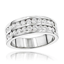 14K Yellow Gold Men's Diamond Wedding Ring W 1.5ct Of Round Diamonds By Luxurman 9 14K Yellow Gold Men's Diamond Wedding Ring W 1.5ct Of Round Diamonds By Luxurman -Its Hot Jewelry Shop 14k gold mens diamond wedding ring 132ct p 25616 wh