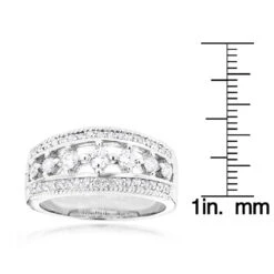 14K White Gold Men's Diamond Wedding Ring 1.54ct 13 14K White Gold Men's Diamond Wedding Ring 1.54ct -Its Hot Jewelry Shop 14k gold mens diamond wedding ring 154ct p 35185 rulerwh