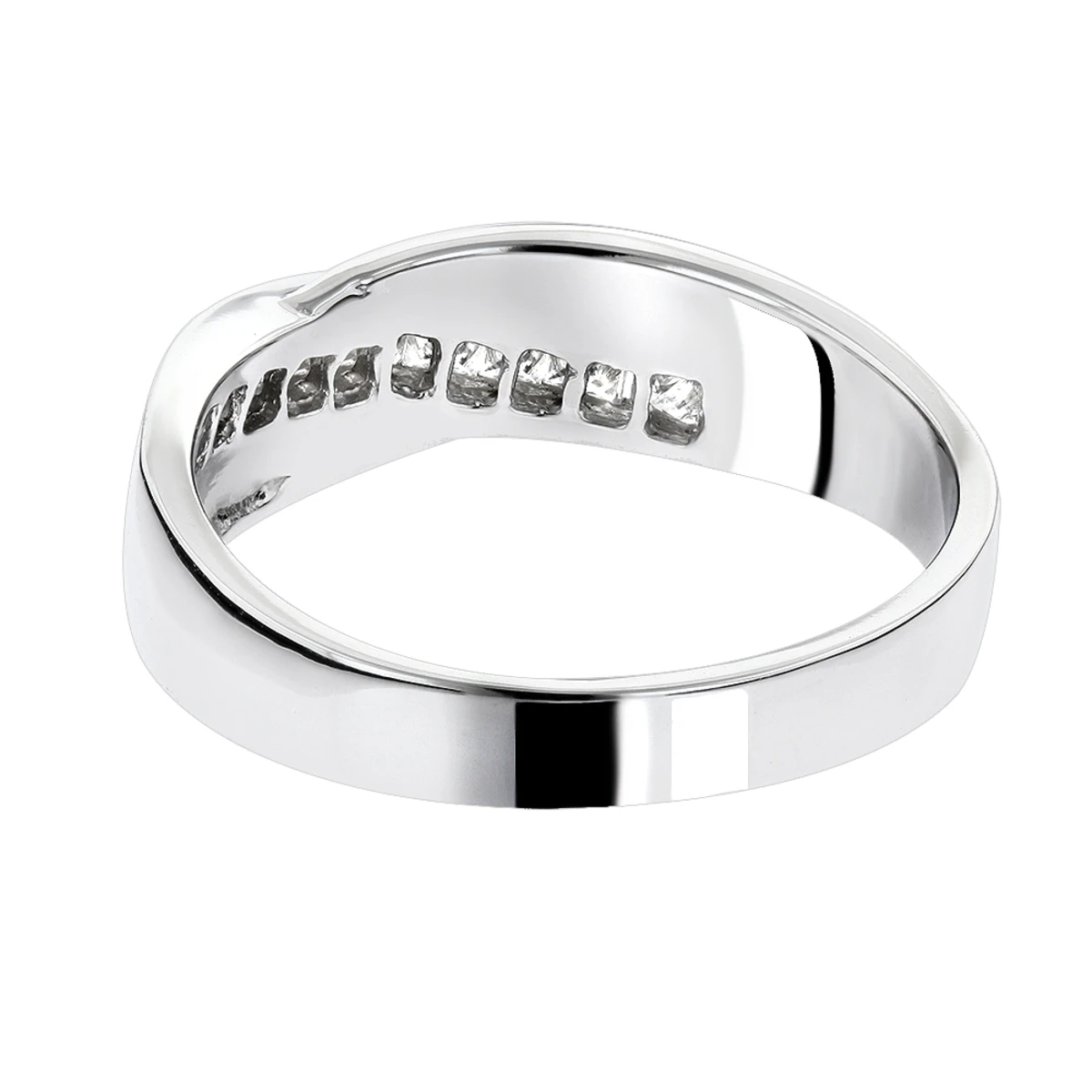 14K White Gold Men's Diamond Wedding Ring 1ct 6 14K White Gold Men's Diamond Wedding Ring 1ct - Image 4
