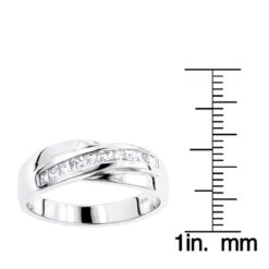 14K White Gold Men's Diamond Wedding Ring 1ct 13 14K White Gold Men's Diamond Wedding Ring 1ct -Its Hot Jewelry Shop 14k gold mens diamond wedding ring 1ct p 27492 rulerwh