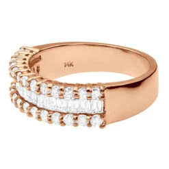 Unique 14K White Gold Men's Diamond Wedding Ring By Luxurman 2.5ct 15 Unique 14K White Gold Men's Diamond Wedding Ring By Luxurman 2.5ct -Its Hot Jewelry Shop 14k gold mens diamond wedding ring 250ct p 35167 back rose