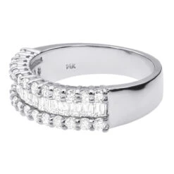 Unique 14K White Gold Men's Diamond Wedding Ring By Luxurman 2.5ct 13 Unique 14K White Gold Men's Diamond Wedding Ring By Luxurman 2.5ct -Its Hot Jewelry Shop 14k gold mens diamond wedding ring 250ct p 35167 back white