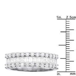 Unique 14K White Gold Men's Diamond Wedding Ring By Luxurman 2.5ct 17 Unique 14K White Gold Men's Diamond Wedding Ring By Luxurman 2.5ct -Its Hot Jewelry Shop 14k gold mens diamond wedding ring 250ct p 35167 ruler white