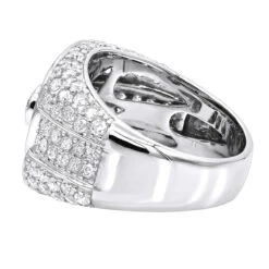 14K White Gold Men's Pave Round Diamond Ring 5.88ct 11 14K White Gold Men's Pave Round Diamond Ring 5.88ct -Its Hot Jewelry Shop 14k gold mens pave round diamond ring 588ct p 5881 backwh