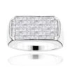 14K White Gold Men's Princess Cut Invisible Diamond Ring Unique Wedding Band 2ct -Its Hot Jewelry Shop 14k gold mens princess cut invisible diamond ring 372 p 6666 wh