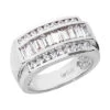 14K White Gold Men's Round & Baguette Diamonds Ring 2.26ct -Its Hot Jewelry Shop 14k gold mens round baguette diamonds ring 226ct p 27844 white 20220426