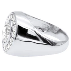 14K White Gold Men's Round & Oval Diamonds Ring 2.06ct -Its Hot Jewelry Shop 14k gold mens round oval diamonds ring 206ct p 27856 back white 20220426 20221027