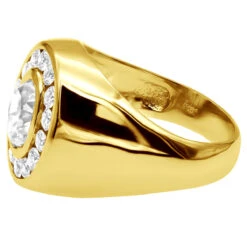 14K White Gold Men's Round & Oval Diamonds Ring 2.06ct -Its Hot Jewelry Shop 14k gold mens round oval diamonds ring 206ct p 27856 back yellow 20220426 20221027
