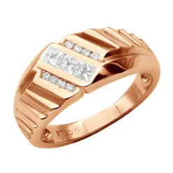 14K White Gold Men's Round & Princess Diamonds Ring 0.54ct -Its Hot Jewelry Shop 14k gold mens round princess diamonds ring 054ct p 27911 rose