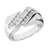14K White Gold Men's Round & Princess Diamonds Ring 0.91ct -Its Hot Jewelry Shop 14k gold mens round princess diamonds ring 091ct p 27888 white 20220426