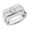 14K White Gold Men's Round & Princess Diamonds Ring 1.27ct -Its Hot Jewelry Shop 14k gold mens round princess diamonds ring 127ct p 27982 white 20220426