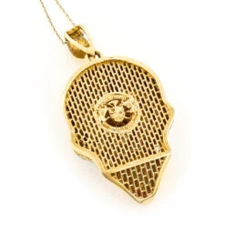 14K Yellow Gold Men's White Black Diamond Skull Pendant 9.17ct 10 14K Yellow Gold Men's White Black Diamond Skull Pendant 9.17ct -Its Hot Jewelry Shop 14k gold mens white black diamond skull pendant 917ct p 191 backye