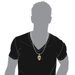 14K Yellow Gold Men's White Black Diamond Skull Pendant 9.17ct 11 14K Yellow Gold Men's White Black Diamond Skull Pendant 9.17ct -Its Hot Jewelry Shop 14k gold mens white black diamond skull pendant 917ct p 191 bodye