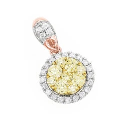 14K White Gold Natural Yellow Diamonds Ladies Circle Pendant 1 Carat 10 14K White Gold Natural Yellow Diamonds Ladies Circle Pendant 1 Carat -Its Hot Jewelry Shop 14k gold natural yellow diamonds ladies circle pendant 1 carat ro