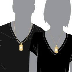 Customizable 14K Yellow Gold Oversized Diamond Dog Tag Pendant For Men 1 Carat -Its Hot Jewelry Shop 14k gold oversized diamond dog tag pendant 1 carat p 5827 bodye