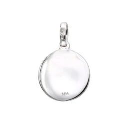 14K White Gold Palm Tree Circle Diamond Pendant 0.1ct Small Charm -Its Hot Jewelry Shop 14k gold palm tree circle diamond pendant 010ct p 35181 backwh