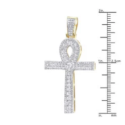 14K Yellow Gold Pave Ankh Diamond Cross Pendant For Men Egyptian Symbol Of Life 13 14K Yellow Gold Pave Ankh Diamond Cross Pendant For Men Egyptian Symbol Of Life -Its Hot Jewelry Shop 14k gold pave ankh diamond cross pendant for men egyptian symbol of life rulerye