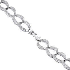 14K White Gold Pave Diamond Chain Link Bracelet For Women 3.75ct By Luxurman 11 14K White Gold Pave Diamond Chain Link Bracelet For Women 3.75ct By Luxurman -Its Hot Jewelry Shop 14k gold pave diamond chain link bracelet for women 375ct by luxurman backwh