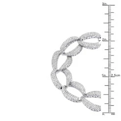 14K White Gold Pave Diamond Chain Link Bracelet For Women 3.75ct By Luxurman 13 14K White Gold Pave Diamond Chain Link Bracelet For Women 3.75ct By Luxurman -Its Hot Jewelry Shop 14k gold pave diamond chain link bracelet for women 375ct by luxurman rulerwh