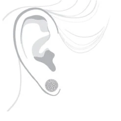 14K White Gold Pave Diamond Earrings For Men & Women 3/4ct Studs Real Diamonds -Its Hot Jewelry Shop 14k gold pave diamond earrings for men women 34ct studs real diamonds bodwh