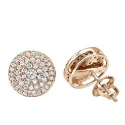 14K White Gold Pave Diamond Earrings For Men & Women 3/4ct Studs Real Diamonds -Its Hot Jewelry Shop 14k gold pave diamond earrings for men women 34ct studs real diamonds ro