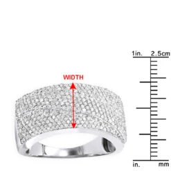 14K White Gold Pave Diamond Wedding Band 0.75ct 13 14K White Gold Pave Diamond Wedding Band 0.75ct -Its Hot Jewelry Shop 14k gold pave diamond wedding band 093ct p 41414 rulerwh