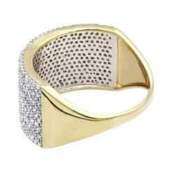 14K Yellow Gold Pave Diamond Wedding Band 1.26ct -Its Hot Jewelry Shop 14k gold pave diamond wedding band 126ct p 41416 backye