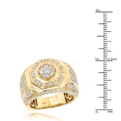 14K White Gold Pave Set Men's Diamond Ring 3.42ct -Its Hot Jewelry Shop 14k gold pave set mens diamond ring 342ct p 5883 rulerye