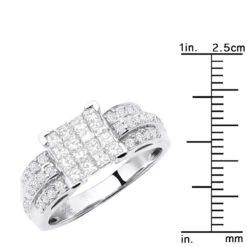 14K White Gold Pre-Set Diamond Engagement Ring 1.40ct 17 14K White Gold Pre-Set Diamond Engagement Ring 1.40ct -Its Hot Jewelry Shop 14k gold pre set diamond engagement ring 140ct p 6920 ruler white