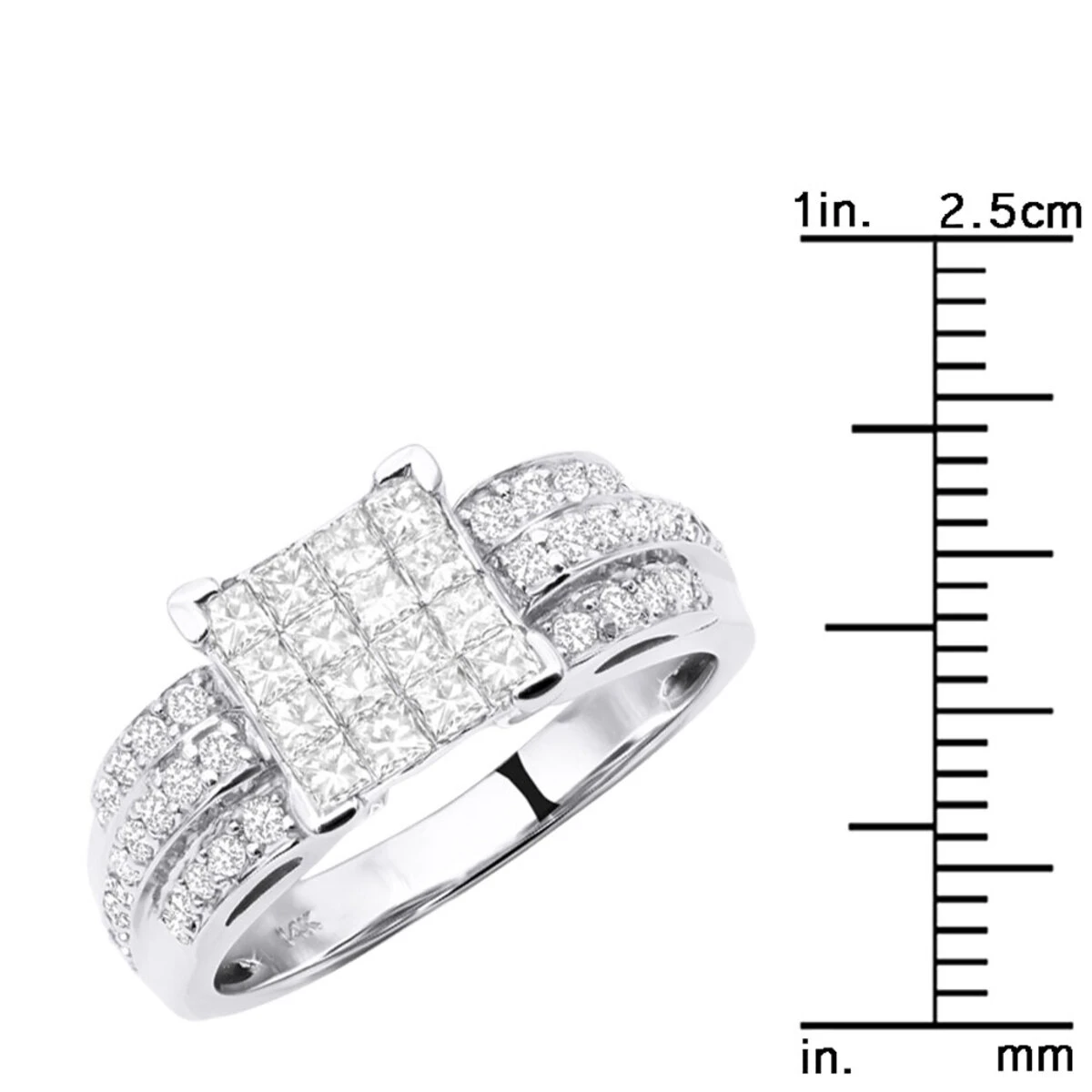 14K White Gold Pre-Set Diamond Engagement Ring 1.40ct 10 14K White Gold Pre-Set Diamond Engagement Ring 1.40ct - Image 8