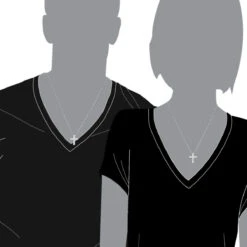 14K White Gold Princess Cut Diamond Cross Necklace 0.7ct -Its Hot Jewelry Shop 14k gold princess cut diamond cross necklace 060ct p 26539 bodwh