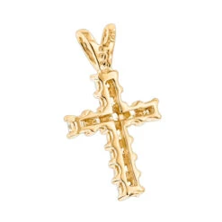 14K Yellow Gold Princess Cut Diamond Cross Pendant 0.55ct 11 14K Yellow Gold Princess Cut Diamond Cross Pendant 0.55ct -Its Hot Jewelry Shop 14k gold princess cut diamond cross pendant 055ct p 26517 backye