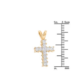 14K Yellow Gold Princess Cut Diamond Cross Pendant 0.55ct 13 14K Yellow Gold Princess Cut Diamond Cross Pendant 0.55ct -Its Hot Jewelry Shop 14k gold princess cut diamond cross pendant 055ct p 26517 rulerye